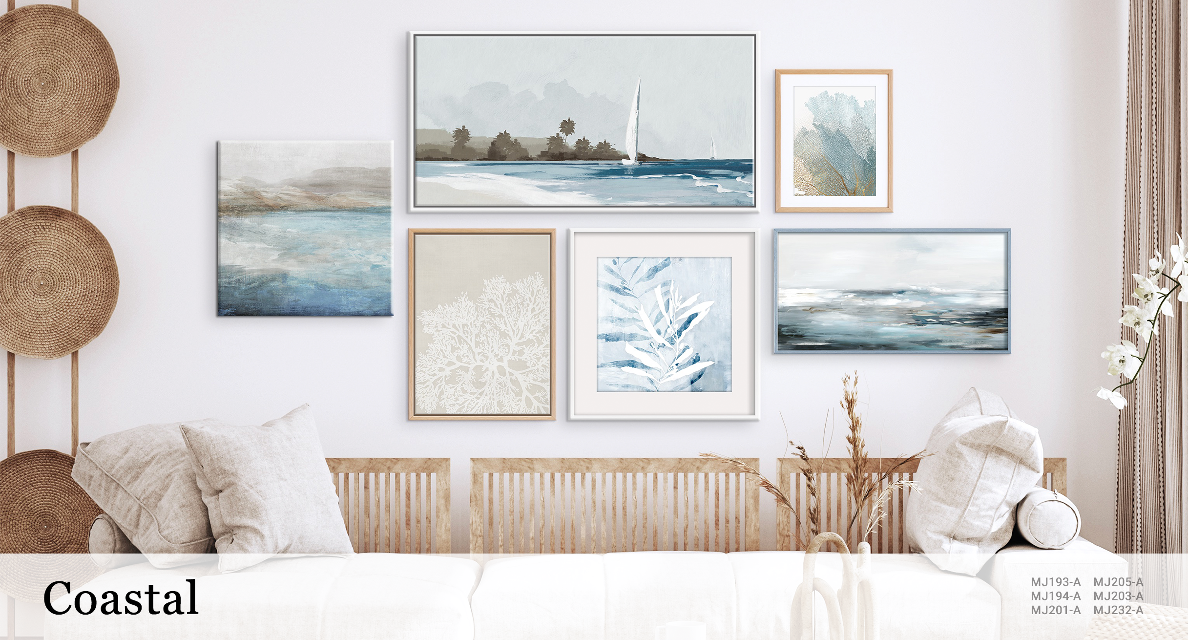 Americanflat - 海洋フィギュア PI Creative Art - 7ピースフレームギャラリーウォールアートセット並行輸入 | EUHELOPA アメリカンオマール エビ フィギュア 海老 大きい